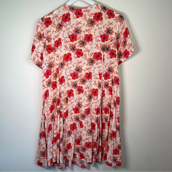 Astr The Label Hibiscus Floral Lace-Up Shift Dress size medium - Picture 6 of 7